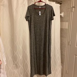 Old Navy Grey Maxi Tshirt Dress